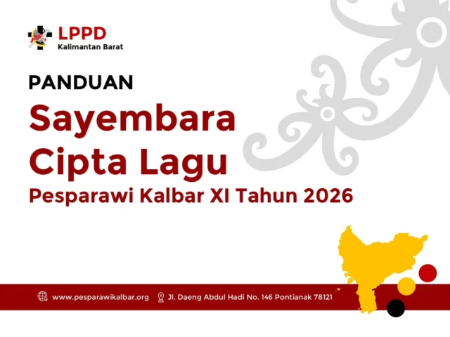 Pontianak, Kalimantan Barat – Dalam rangka pelaksanaan Pesta Paduan Suara Gerejawi (PESPARAWI) Kalimantan Barat XI Tahun 2026 di Kubu Raya, LPPD Provinsi Kalimantan Barat dengan ini mengadakan Sayembara Cipta Lagu.

Ikutilah! Ikutilah!

SAYEMBARA CIPTA LAGU PESPARAWI PROVINSI KALBAR XI

Berhadiah Uang Tunai Rp. 97,5 Juta

INFORMASI :
https://s.id/sayembaraciptalagu

TEMA :
Aku hendak memuliakan Tuhan selama aku hidup (Mazmur 146:2)

KATEGORI :
● Paduan Suara (Dewasa Campuran, Pria, Wanita, Remaja Pemuda, Anak)
● Vocal Group
● Musik Pop Gerejawi
● Solo (Remaja Pemuda Putra/Putri, Anak 11-15 Tahun/7-10 Tahun)

JADWAL :
● Pengiriman Karya: hingga 31 Oktober 2024
● Pengumuman Pemenang: 27 November 2024

PENYELENGGARA :
Lembaga Pengembangan Pesparawi Daerah (LPPD) Provinsi Kalimantan Barat

#sayembaralagu #sayembara #pontianak #pesparawi #pesparawikalbar
